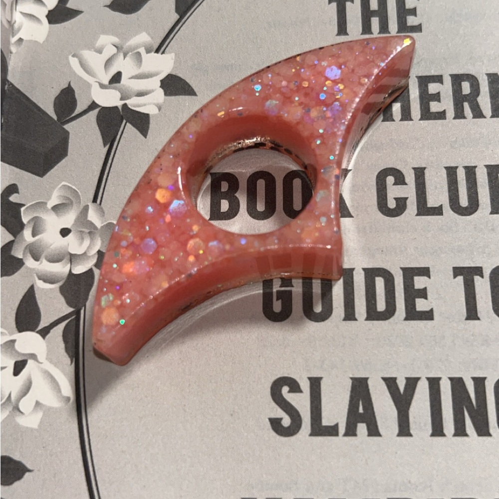 Pink glitter book holder
